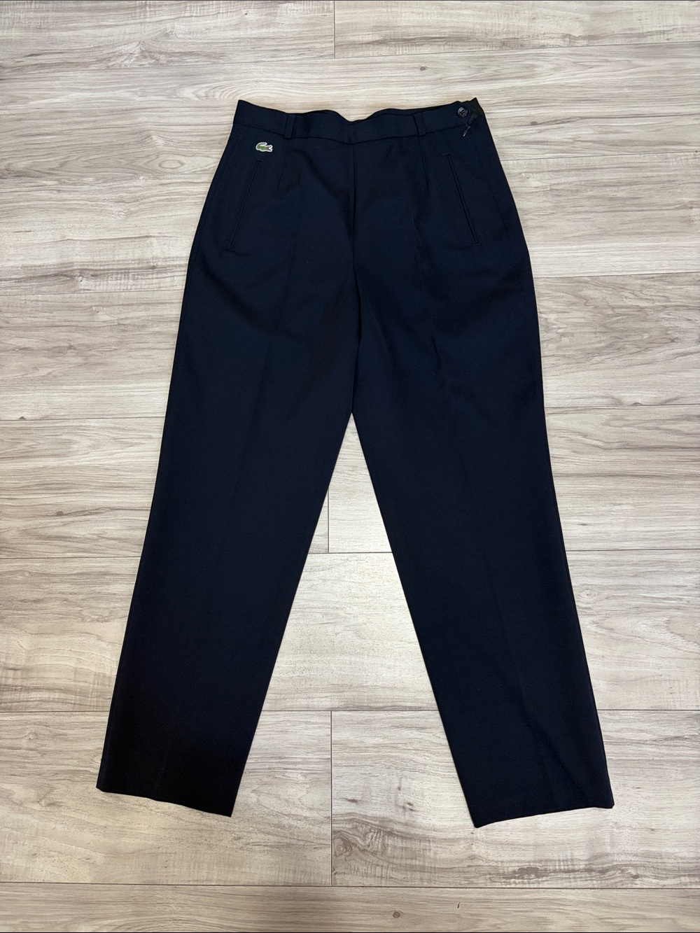 Lacoste Navy Straight-Leg Dress Pants
